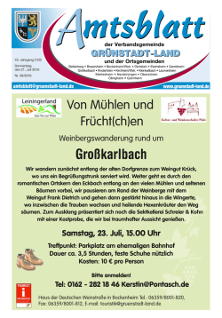 Gro&szlig;karlbach - Verbandsgemeinde Gr&uuml;nstadt-Land