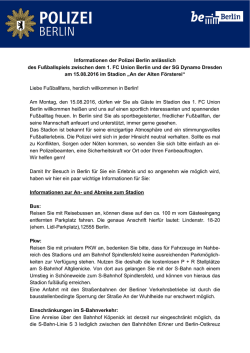 Informationen zur Anfahrt findet ihr im Fanbrief