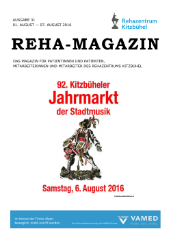 31. Ausgabe - Rehazentrum Kitzbühel