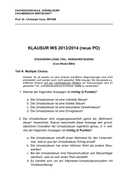 KLAUSUR WS 2013/2014 (neue PO)