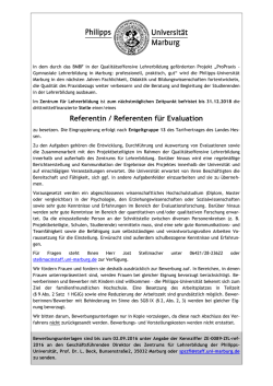 Referent/-in für Evaluation