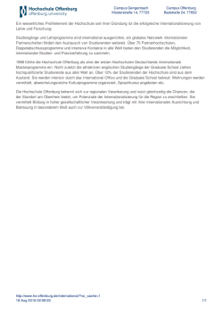 Ein wesentliches Profilelement der Hochschule seit ihrer Gr&uuml;ndung