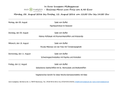 In Ihrer knappen Mittagspause - Business Men&uuml; zum Preis von 8,90