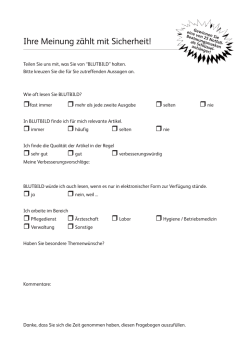 Ihre Meinung zählt mit Sicherheit!