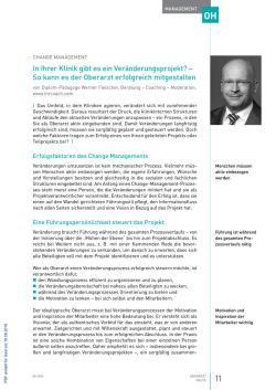 In Ihrer Klinik gibt es ein Ver&auml;nderungsprojekt? &ndash; So kann es
