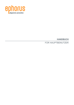 handbuch f&uuml;r hauptbenutzer