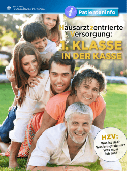 HZV-Info f&uuml;r Patienten - Hausarzt-BW