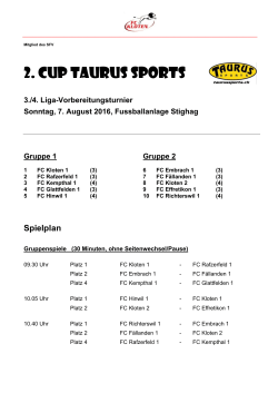 2. cup taurus sports