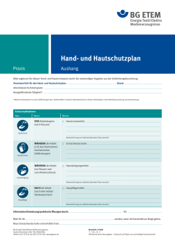 Hand- und Hautschutzplan