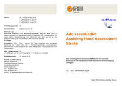 Course info Ad-AHA Stroke 2016 - Assisting Hand Assessment (AHA)