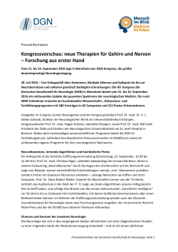 Pressemitteilung zum - Deutsche Gesellschaft für