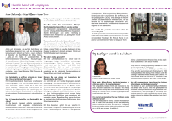 Hand in hand with employers Eine Betriebs