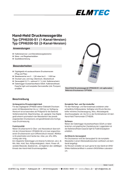 Hand-Held Druckmessgerät CPH-6200