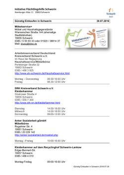 G&uuml;nstig Einkaufen in Schwerin