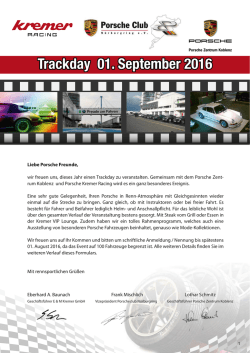 Information und Anmeldung - Porsche Club Deutschland