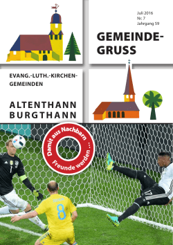 Juli - evangelisch-lutherischen Kirchengemeinde Burgthann