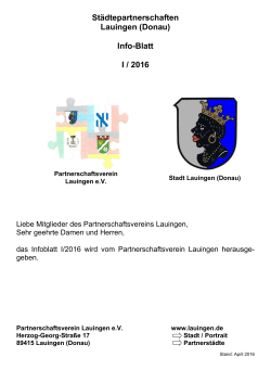 Info-Blatt I/2016 - Stadt Lauingen (Donau)