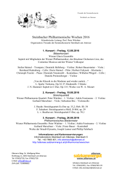 Steinbacher Philharmonische Wochen 2016