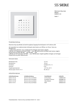 Electronic-Key-Lese- Modul ELM 611-01 Seite 1