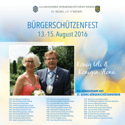 Bürgerschützenfest Broschüre 2016