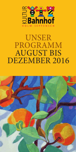 Programm August bis Dezember 2016