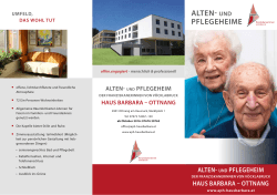 Informationsfolder - Alten- und Pflegeheim Haus Barbara