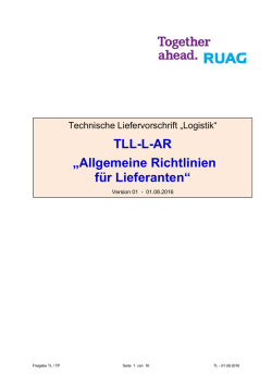 Diese Verpackungsvorschrift gilt f&uuml;r alle Lieferanten und internen