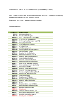 Kontenrahmen: DATEV BP Bau und Handwerk (Basis SKR03)