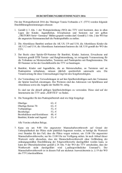 durchf&uuml;hrungsbestimmungen 2016