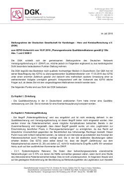 Stellungnahme als PDF - Deutsche Gesellschaft für Kardiologie – Herz