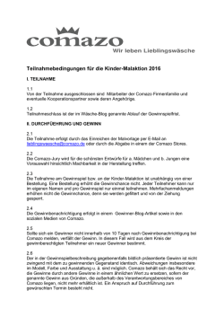 Teilnahmebedingungen für die Kinder