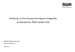 Anleitung zur Einrichtung eines eigenen Routers am - SWN-NetT