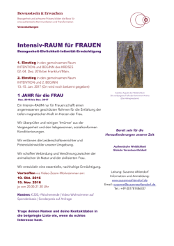 Intensiv-RAUM f&uuml;r FRAUEN