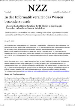 In der Informatik veraltet das Wissen besonders