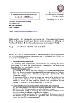 160719_LEV KiTa SH_Stellungnahme zum Entwurf
