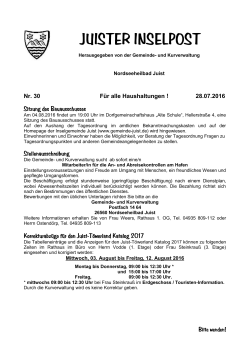 Inselpost 30 2016 - Inselgemeinde Juist