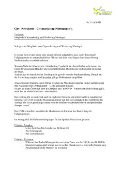 11- Juli 2016 City-Newsletter Citymarketing Nürtingen