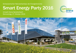 Smart Energy Party 2016 - Energie Network Schweiz