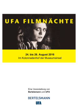 Broschüre der UFA Filmnächte 2016 in Berlin (PDF, 4