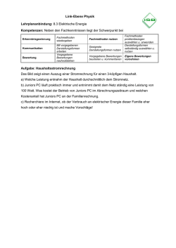 Haushaltsstromrechnung