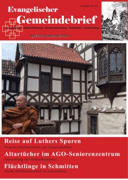 Altartücher im AGO-Seniorenzentrum Reise auf Luthers Spuren