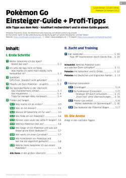 Pokèmon Go Einsteiger-Guide + Profi-Tipps