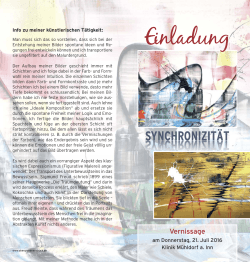 Kunstausstellung "Synchronizität" des Künstlers Jürgen Angeler