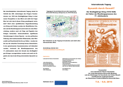 Dynamik durch Gewalt? 7.9. &ndash; 9.9. 2016
