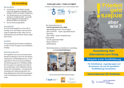 Ausstellung über Alternativen zum Krieg