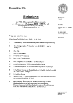 Einladung - Medizinische Fakultät