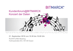 Kundenforum@BITMARCK Konzert der Daten