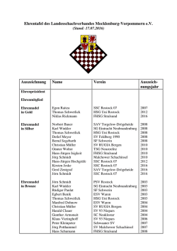 Ehrentafel - Landesschachverband Mecklenburg