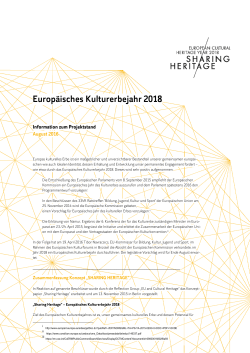 Information zum Projektstand - Deutsches Nationalkomitee f&uuml;r