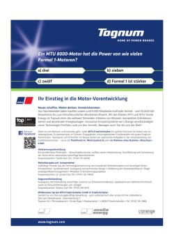 Ihr Einstieg in die Motor-Vorentwicklung